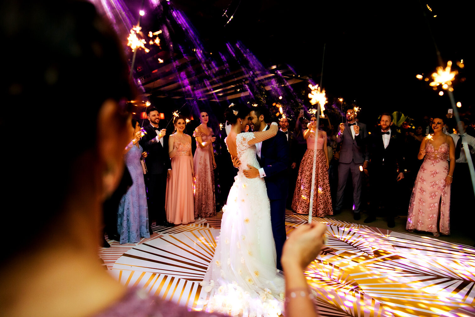Bride and groom dancing their first dance